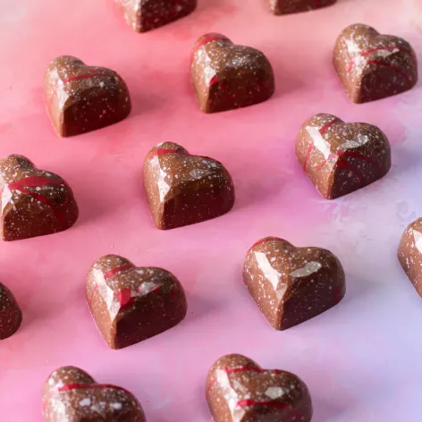 Chocolate mould heart facet